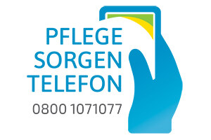 Logo Pflegesorgentelefon mit Telefonnummer 0800 1071077