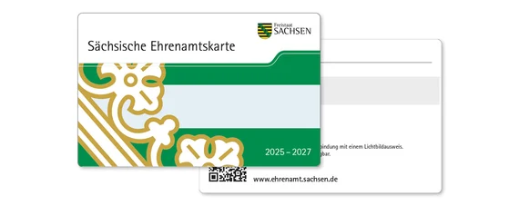Auf diesem Bild ist die Sächsische Ehrenamtskarte abgebildet.