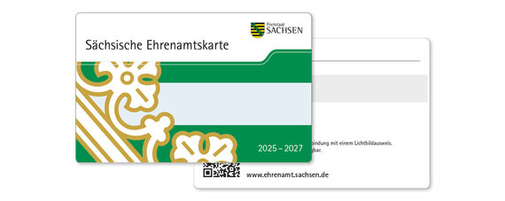 Auf diesem Bild ist die Sächsische Ehrenamtskarte abgebildet.